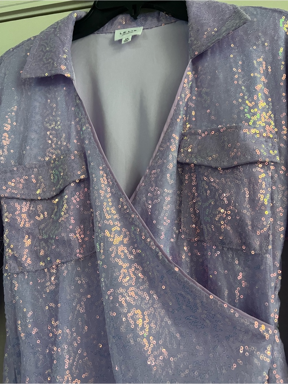 Le Lis Lavender Sequin Mini Dress - Picture 6 of 11